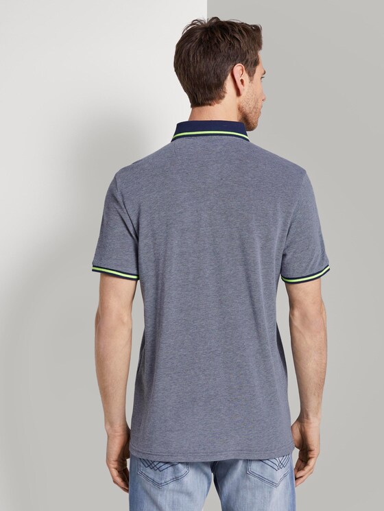 Zweifarbiges Poloshirt mit Kontrastblende - Männer - dark blue two tone Zweifarbiges Poloshirt mit Kontrastblende - Männer - dark blue two tone - 2 - TOM TAILOR