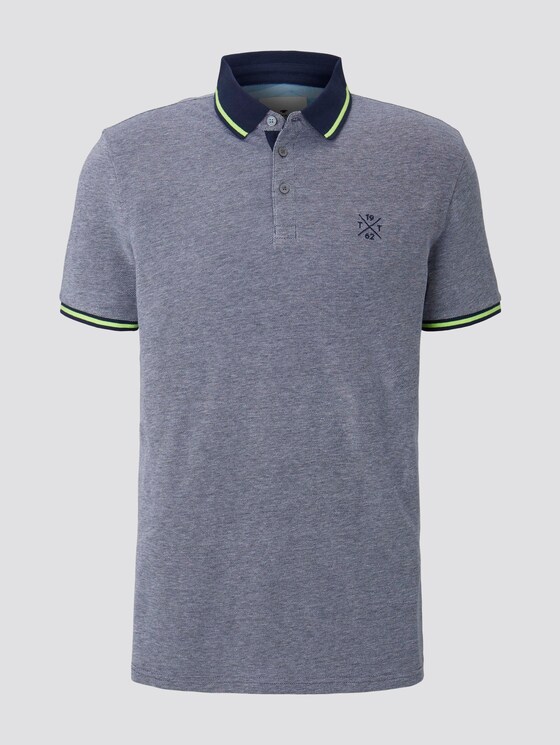 Zweifarbiges Poloshirt mit Kontrastblende - Männer - dark blue two tone Zweifarbiges Poloshirt mit Kontrastblende - Männer - dark blue two tone - 7 - TOM TAILOR
