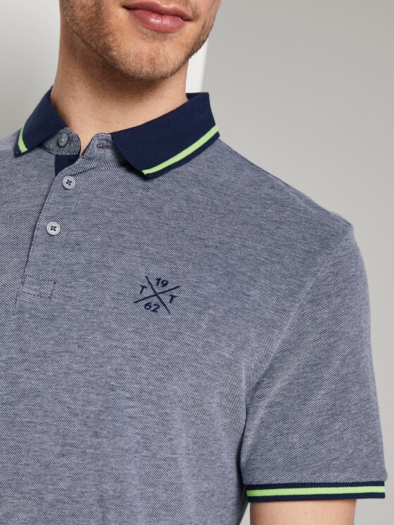 Zweifarbiges Poloshirt mit Kontrastblende - Männer - dark blue two tone Zweifarbiges Poloshirt mit Kontrastblende - Männer - dark blue two tone - 9 - TOM TAILOR