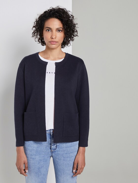 Knitted blazer - Women - Sky Captain Blue Knitted blazer - Women - Sky Captain Blue - 1 - Mine to five