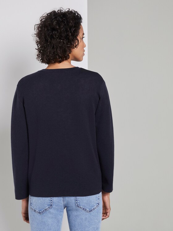 Knitted blazer - Women - Sky Captain Blue Knitted blazer - Women - Sky Captain Blue - 2 - Mine to five