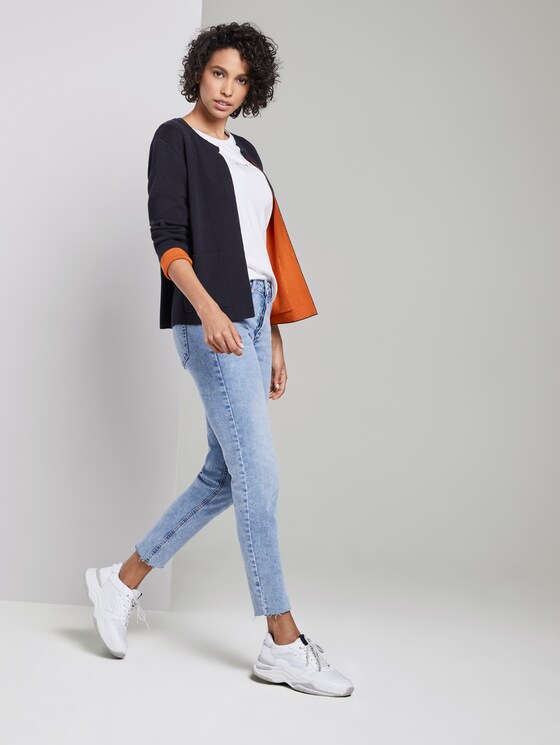 Knitted blazer - Women - Sky Captain Blue Knitted blazer - Women - Sky Captain Blue - 3 - Mine to five
