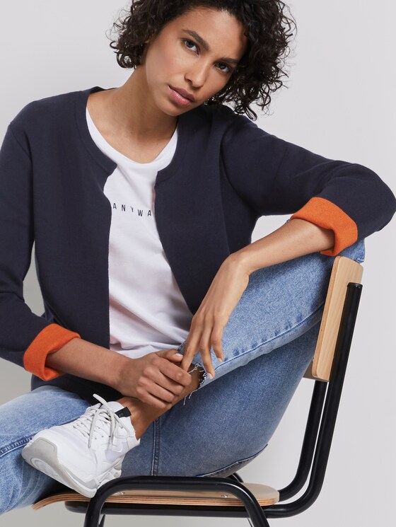 Knitted blazer - Women - Sky Captain Blue Knitted blazer - Women - Sky Captain Blue - 5 - Mine to five