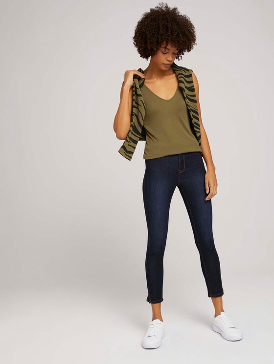 Basic Top aus Lyocell - Frauen - Military Olive Green Basic Top aus Lyocell - Frauen - Military Olive Green - 3 - Mine to five