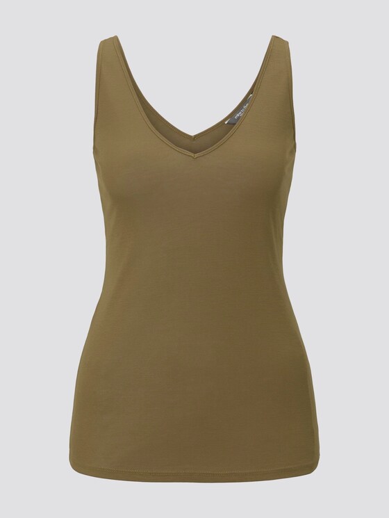 Basic Top aus Lyocell - Frauen - Military Olive Green Basic Top aus Lyocell - Frauen - Military Olive Green - 7 - Mine to five