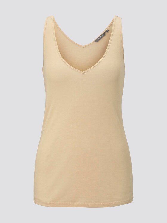 Basic Top aus Lyocell - Frauen - coarse sand Basic Top aus Lyocell - Frauen - coarse sand - 7 - Mine to five