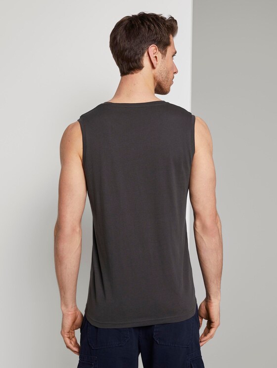 Top mit Schrift-Print - Männer - Phanton Dark Grey Top mit Schrift-Print - Männer - Phanton Dark Grey - 2 - TOM TAILOR