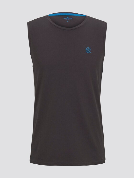 Top mit Schrift-Print - Männer - Phanton Dark Grey Top mit Schrift-Print - Männer - Phanton Dark Grey - 7 - TOM TAILOR