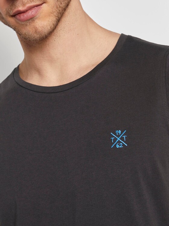 Top mit Schrift-Print - Männer - Phanton Dark Grey Top mit Schrift-Print - Männer - Phanton Dark Grey - 9 - TOM TAILOR