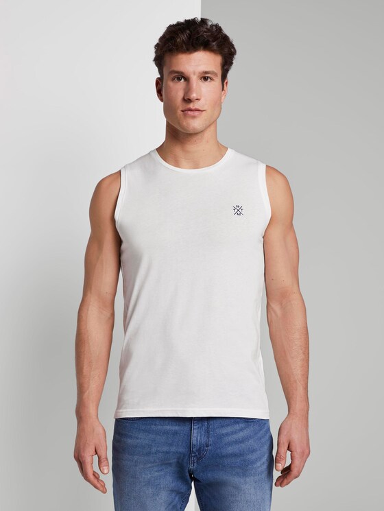 Top mit Schrift-Print - Männer - Off White Top mit Schrift-Print - Männer - Off White - 1 - TOM TAILOR