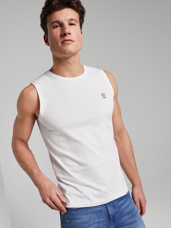 Top mit Schrift-Print - Männer - Off White Top mit Schrift-Print - Männer - Off White - 5 - TOM TAILOR