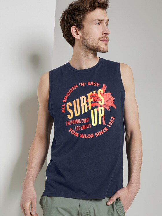 Top mit Schrift-Print - Männer - Black Iris Blue Top mit Schrift-Print - Männer - Black Iris Blue - 5 - TOM TAILOR