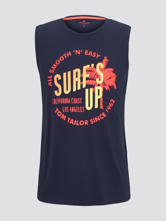 Top mit Schrift-Print - Männer - Black Iris Blue Top mit Schrift-Print - Männer - Black Iris Blue - 7 - TOM TAILOR