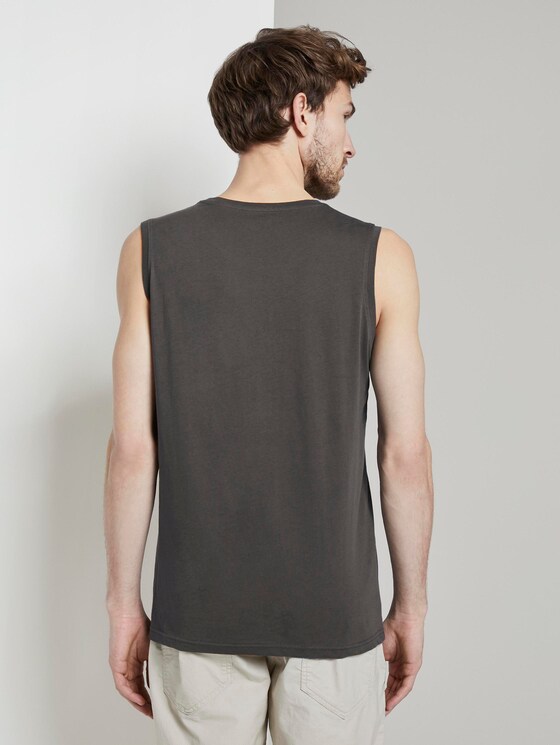 Top mit Schrift-Print - Männer - Tarmac Grey Top mit Schrift-Print - Männer - Tarmac Grey - 2 - TOM TAILOR