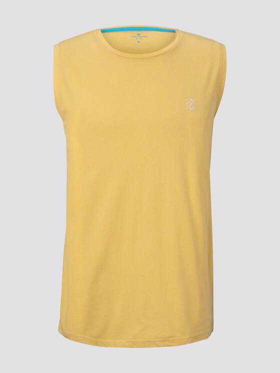 Top mit Schrift-Print - Männer - Primrose Yellow Melange Top mit Schrift-Print - Männer - Primrose Yellow Melange - 7 - TOM TAILOR