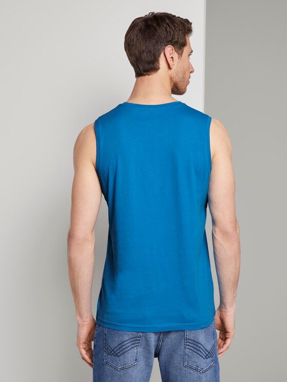 Top with a letter print - Men - brilliant middle blue Top with a letter print - Men - brilliant middle blue - 2 - TOM TAILOR