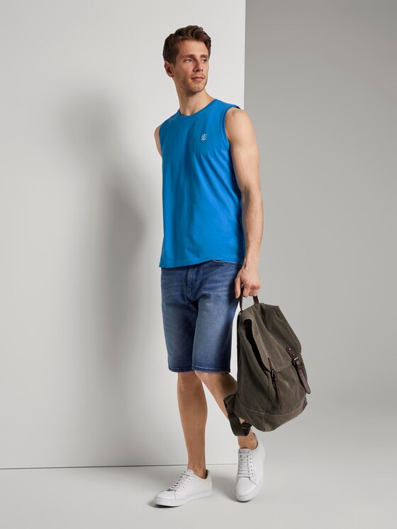 Top with a letter print - Men - brilliant middle blue Top with a letter print - Men - brilliant middle blue - 3 - TOM TAILOR