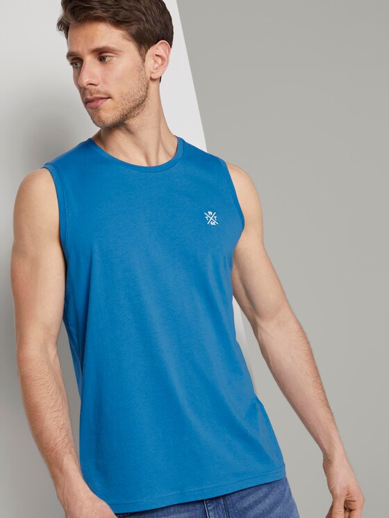 Top with a letter print - Men - brilliant middle blue Top with a letter print - Men - brilliant middle blue - 5 - TOM TAILOR