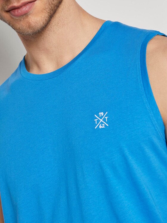 Top with a letter print - Men - brilliant middle blue Top with a letter print - Men - brilliant middle blue - 9 - TOM TAILOR