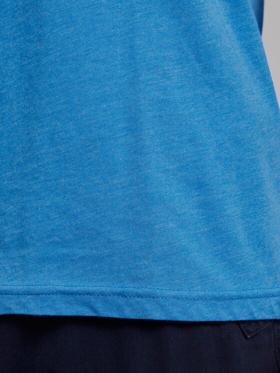 Top mit Schrift-Print - Männer - aster blue white melange Top mit Schrift-Print - Männer - aster blue white melange - 10 - TOM TAILOR