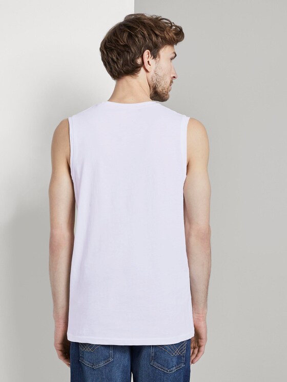 Top mit Schrift-Print - Männer - White Top mit Schrift-Print - Männer - White - 2 - TOM TAILOR