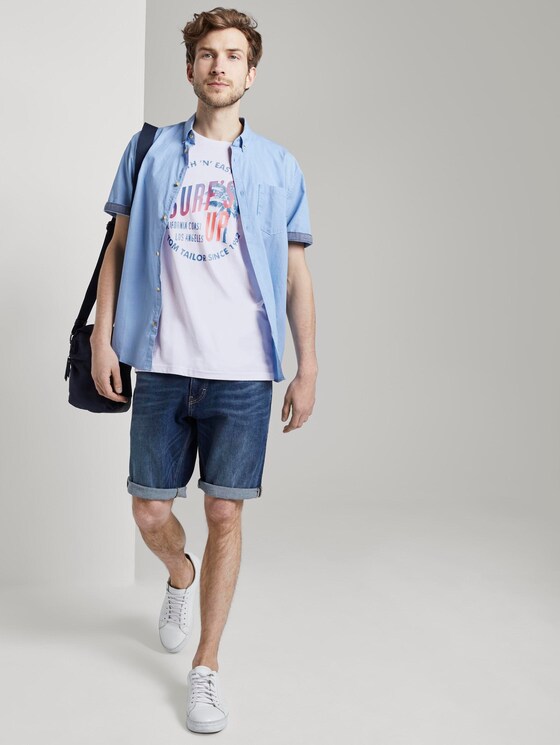 Top mit Schrift-Print - Männer - White Top mit Schrift-Print - Männer - White - 3 - TOM TAILOR