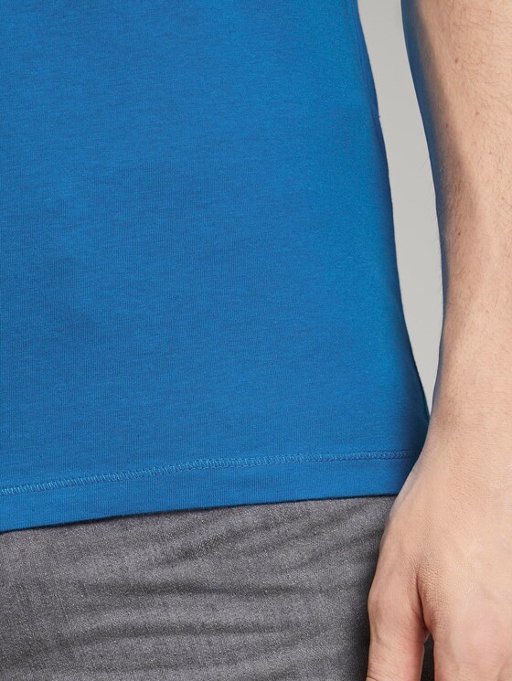 T-shirt with a letter print - Men - brilliant middle blue T-shirt with a letter print - Men - brilliant middle blue - 10 - TOM TAILOR