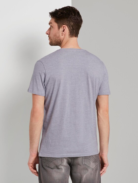 T-Shirt mit Schrift-Print - Männer - light grey stripe T-Shirt mit Schrift-Print - Männer - light grey stripe - 2 - TOM TAILOR