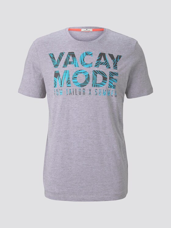T-Shirt mit Schrift-Print - Männer - light grey stripe T-Shirt mit Schrift-Print - Männer - light grey stripe - 7 - TOM TAILOR