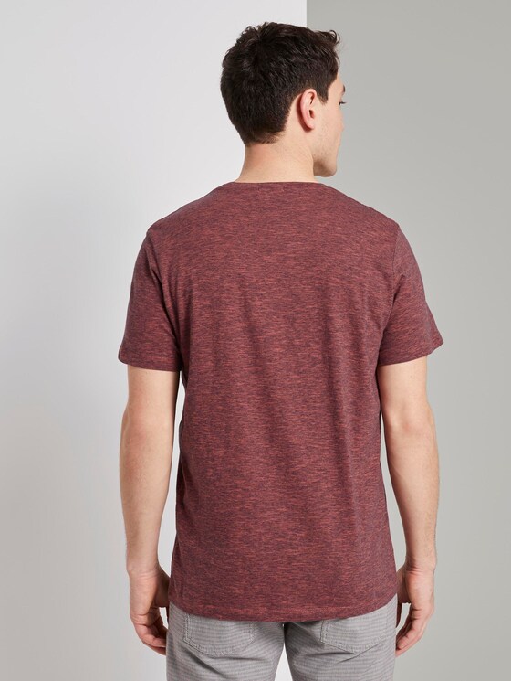 T-Shirt mit Schrift-Print - Männer - neon pink fine stripe T-Shirt mit Schrift-Print - Männer - neon pink fine stripe - 2 - TOM TAILOR
