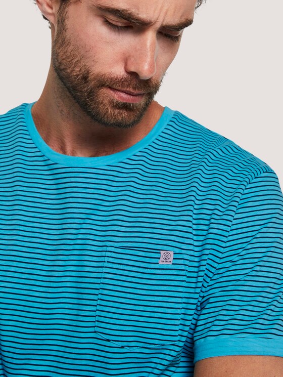 Gestreiftes T-Shirt - Männer - teal blue printed stripe Gestreiftes T-Shirt - Männer - teal blue printed stripe - 9 - TOM TAILOR