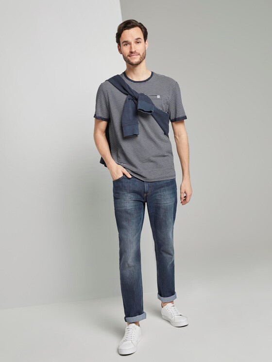 Gestreiftes T-Shirt - Männer - blue-white printed stripe Gestreiftes T-Shirt - Männer - blue-white printed stripe - 3 - TOM TAILOR