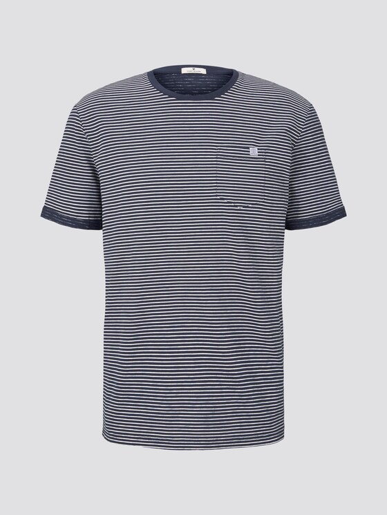 Gestreiftes T-Shirt - Männer - blue-white printed stripe Gestreiftes T-Shirt - Männer - blue-white printed stripe - 7 - TOM TAILOR