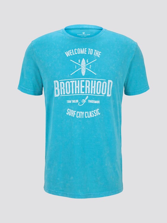 T-Shirt in Stone-Washed-Optik - Männer - clear blue atoll T-Shirt in Stone-Washed-Optik - Männer - clear blue atoll - 7 - TOM TAILOR