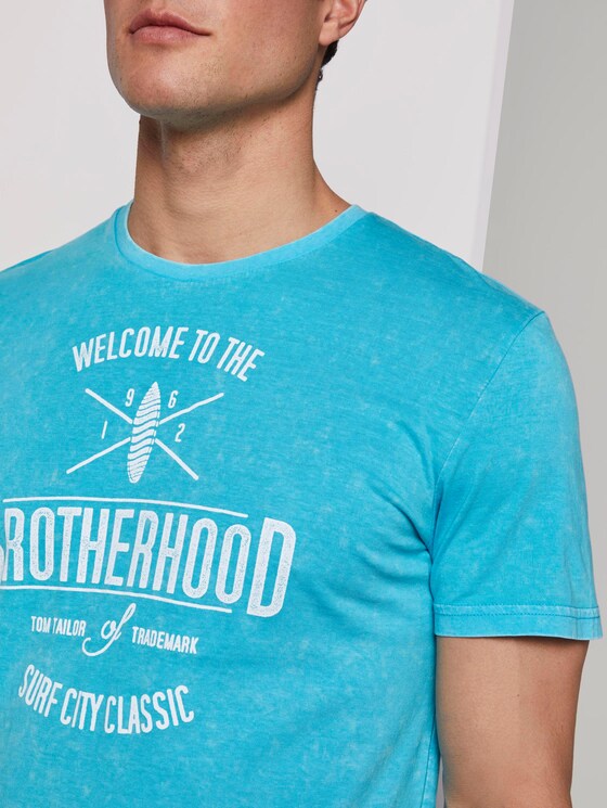 T-Shirt in Stone-Washed-Optik - Männer - clear blue atoll T-Shirt in Stone-Washed-Optik - Männer - clear blue atoll - 9 - TOM TAILOR