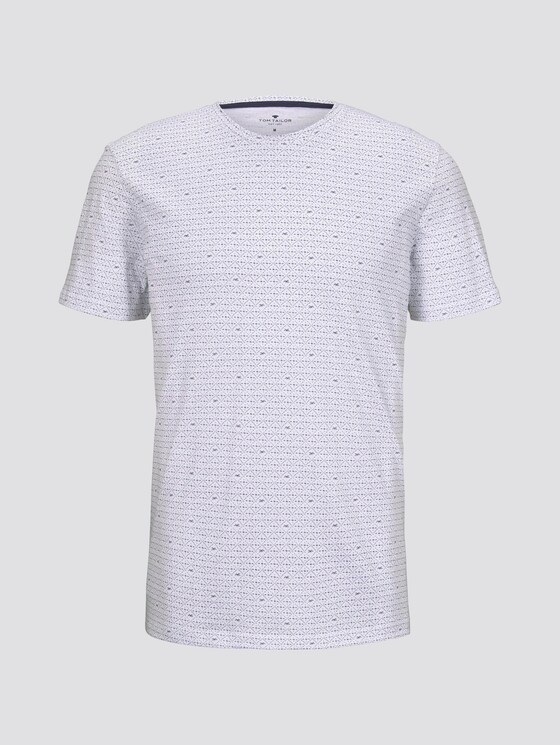 Gemustertes T-Shirt - Männer - white diamond palm tree design Gemustertes T-Shirt - Männer - white diamond palm tree design - 7 - TOM TAILOR