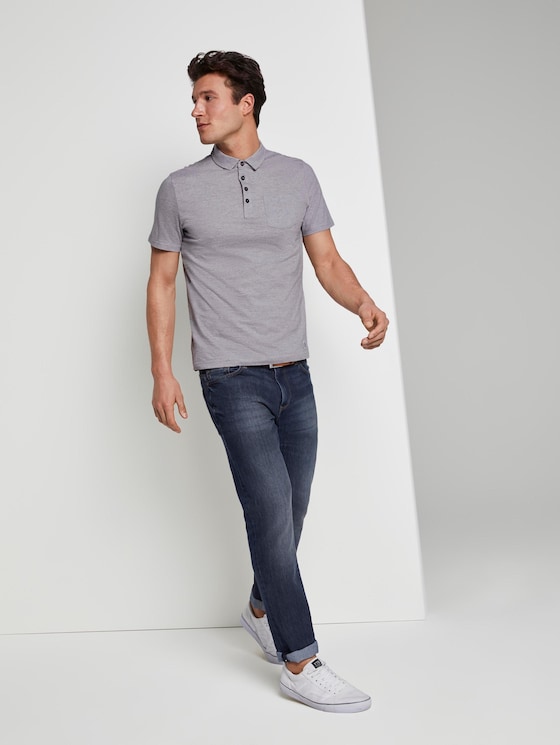 Gestreiftes Poloshirt - Männer - light grey stripe Gestreiftes Poloshirt - Männer - light grey stripe - 3 - TOM TAILOR