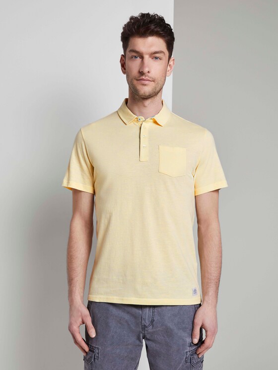 Gestreiftes Poloshirt - Männer - yellow fine stripe Gestreiftes Poloshirt - Männer - yellow fine stripe - 1 - TOM TAILOR