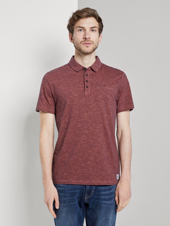 Gestreiftes Poloshirt - Männer - neon pink fine stripe Gestreiftes Poloshirt - Männer - neon pink fine stripe - 1 - TOM TAILOR