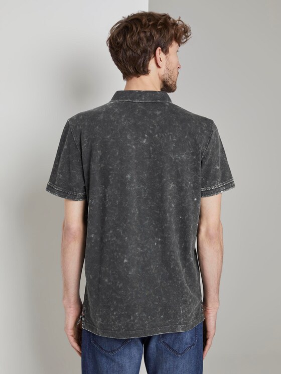 Poloshirt in Stone-Washed-Optik - Männer - Phanton Dark Grey Poloshirt in Stone-Washed-Optik - Männer - Phanton Dark Grey - 2 - TOM TAILOR
