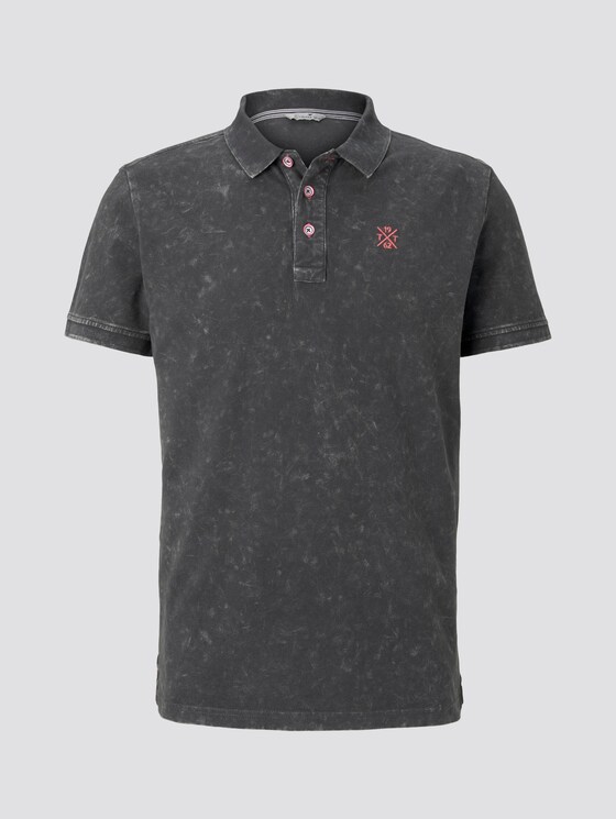 Poloshirt in Stone-Washed-Optik - Männer - Phanton Dark Grey Poloshirt in Stone-Washed-Optik - Männer - Phanton Dark Grey - 7 - TOM TAILOR