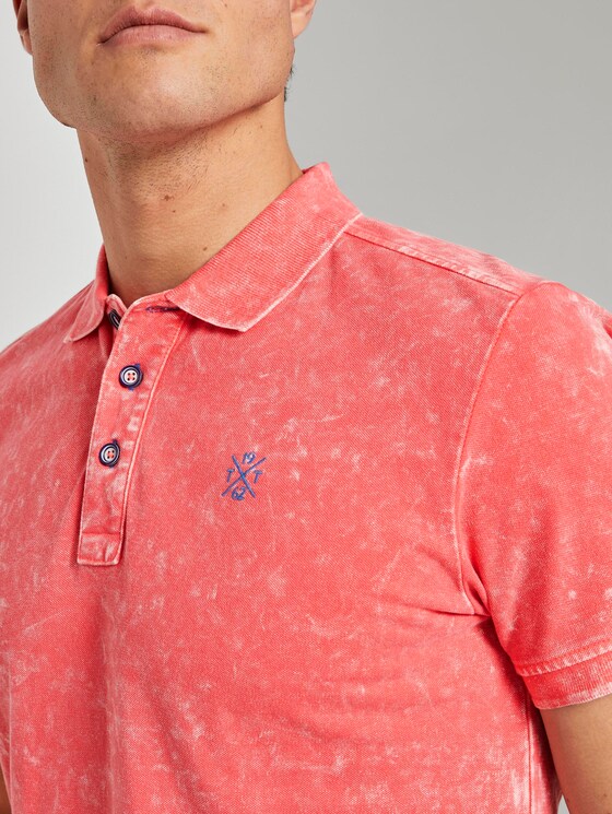 Poloshirt in Stone-Washed-Optik - Männer - neon peach Poloshirt in Stone-Washed-Optik - Männer - neon peach - 9 - TOM TAILOR