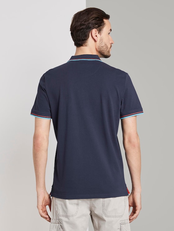 Poloshirt mit Schrift-Print - Männer - Black Iris Blue Poloshirt mit Schrift-Print - Männer - Black Iris Blue - 2 - TOM TAILOR
