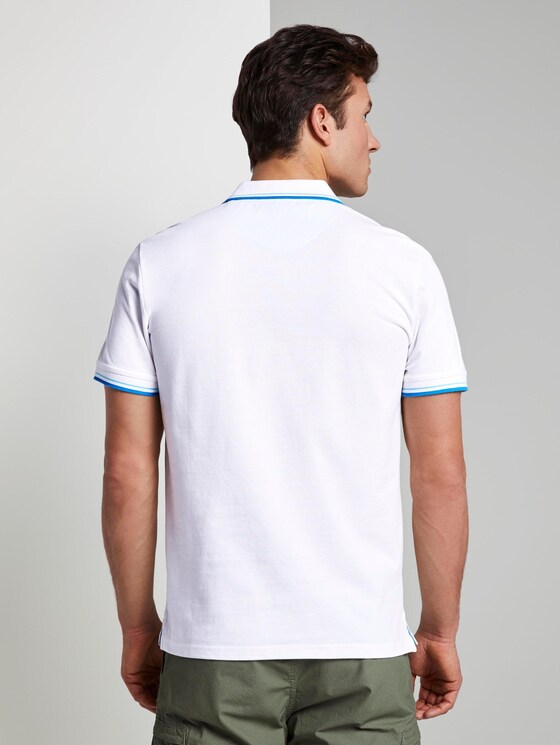 Poloshirt mit Schrift-Print - Männer - White Poloshirt mit Schrift-Print - Männer - White - 2 - TOM TAILOR
