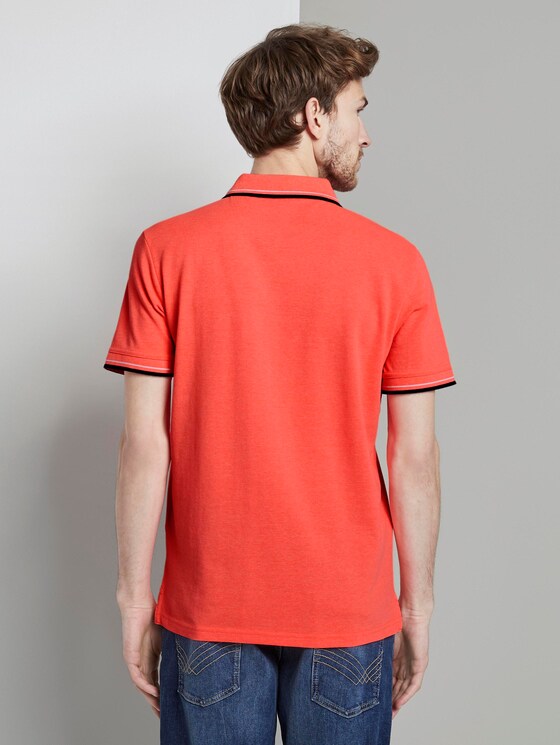 Poloshirt mit Schrift-Print - Männer - neon peach Poloshirt mit Schrift-Print - Männer - neon peach - 2 - TOM TAILOR