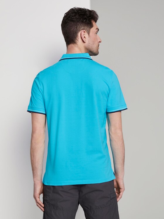 Poloshirt mit Schrift-Print - Männer - clear blue atoll Poloshirt mit Schrift-Print - Männer - clear blue atoll - 2 - TOM TAILOR