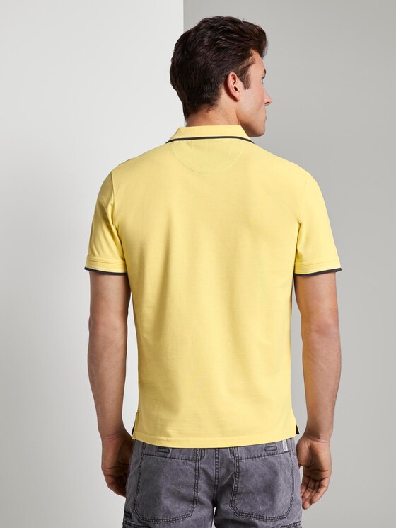 Poloshirt mit Schrift-Print - Männer - pale straw yellow Poloshirt mit Schrift-Print - Männer - pale straw yellow - 2 - TOM TAILOR