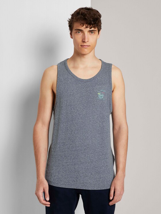Strukturiertes Top - Männer - Agate Stone Blue Melange Strukturiertes Top - Männer - Agate Stone Blue Melange - 1 - TOM TAILOR Denim
