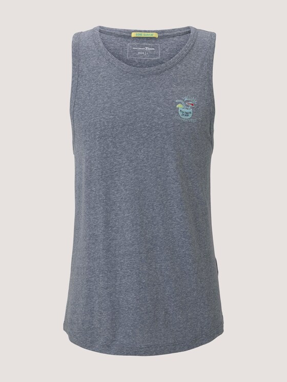 Strukturiertes Top - Männer - Agate Stone Blue Melange Strukturiertes Top - Männer - Agate Stone Blue Melange - 7 - TOM TAILOR Denim