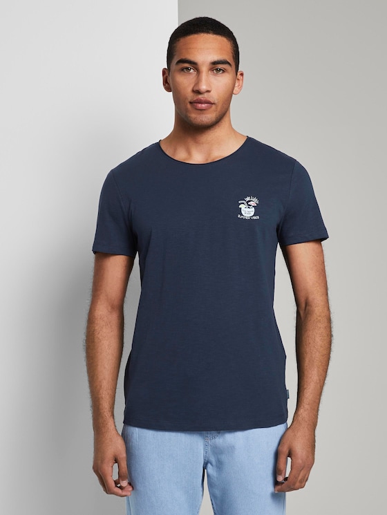 Schlichtes T-Shirt - Männer - Agate Stone Blue Schlichtes T-Shirt - Männer - Agate Stone Blue - 1 - TOM TAILOR Denim